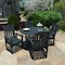 Highwood Usa Lehigh 5pc Round Outdoor Patio Furniture Dining Set AD-DNL48-FBE - alternate 3